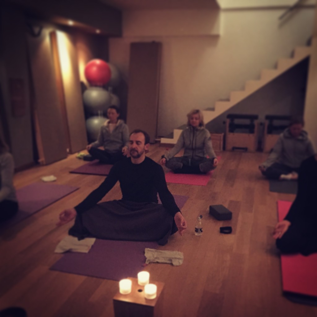 yoga class and meditation