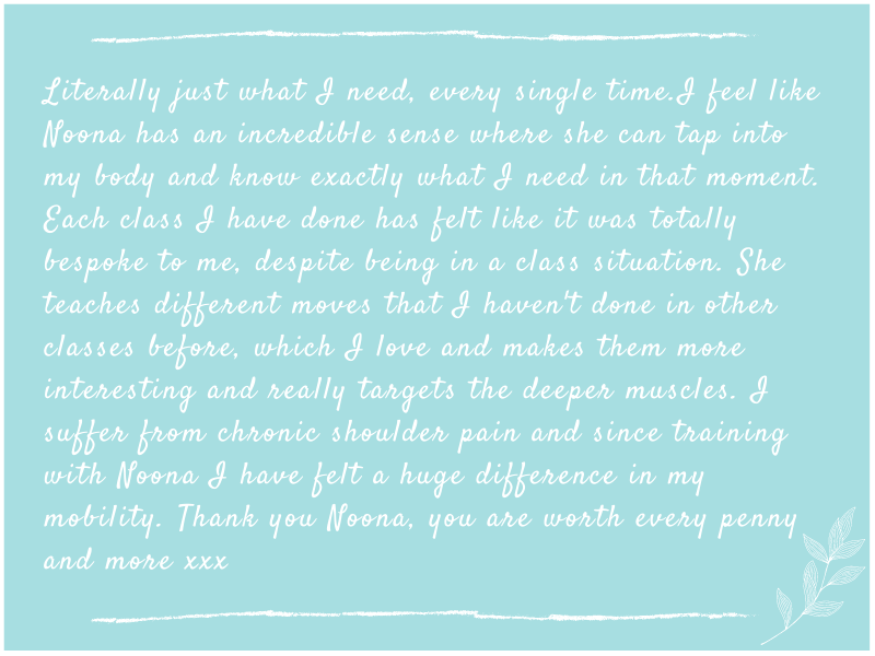 Prenatal yoga testimonial